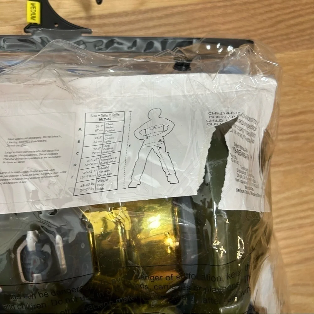 Halo Master Chief Halloween Costume Medium 7-8 Green Kids